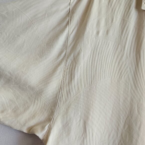 Tommy Bahama Silk Button Down Cream Short Sleeved Shirt Mens XL Relax Fit - Picture 7 of 15